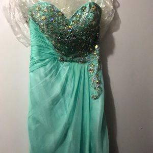 MacDuggal Teal Prom Dress